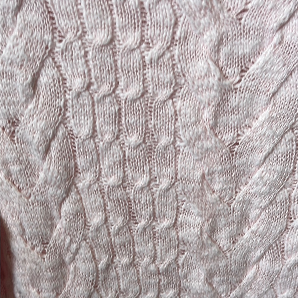 Lord + Taylor Pink Cable Knit Sweater - Picture 3 of 5